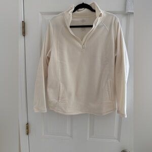 St. John's Bay Off-White Quarter-Zip Fleece